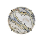 Currey And Company 4000-0242  Freya Floral Jade Marble Accent Table Image 4