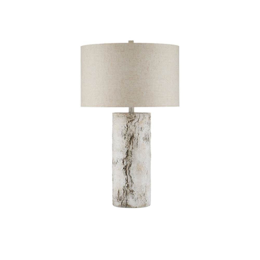 Currey And Company 6000-0979 Birch White,Gray Faux Birch Table Lamp Image 4