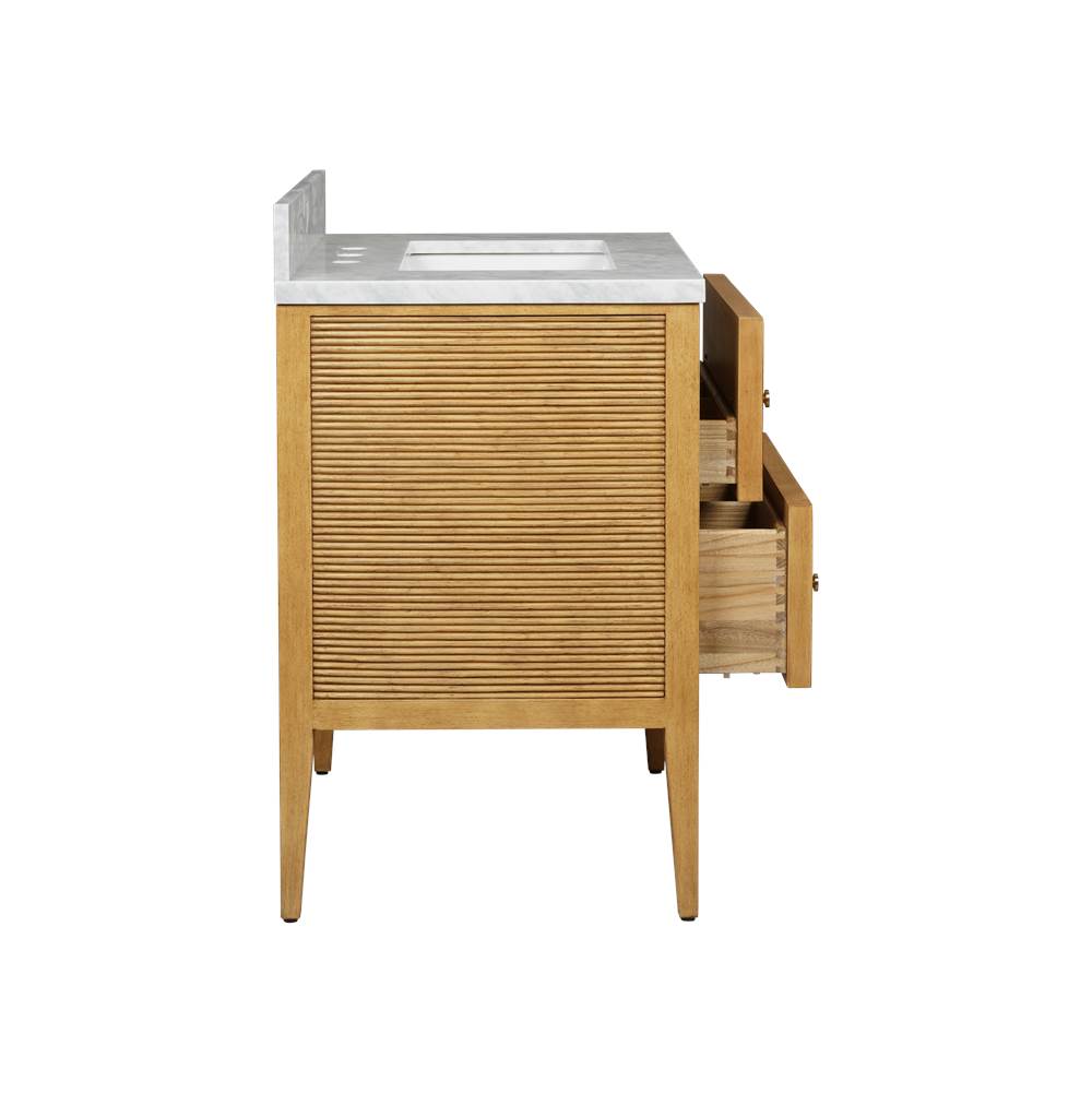 Currey And Company 3800-0010 Sea Sand,Natural,White,Brushed Brass,Polished Nickel Santos 28'' Sea Sand Vanity With Rectangular Undermount Sink Image 2