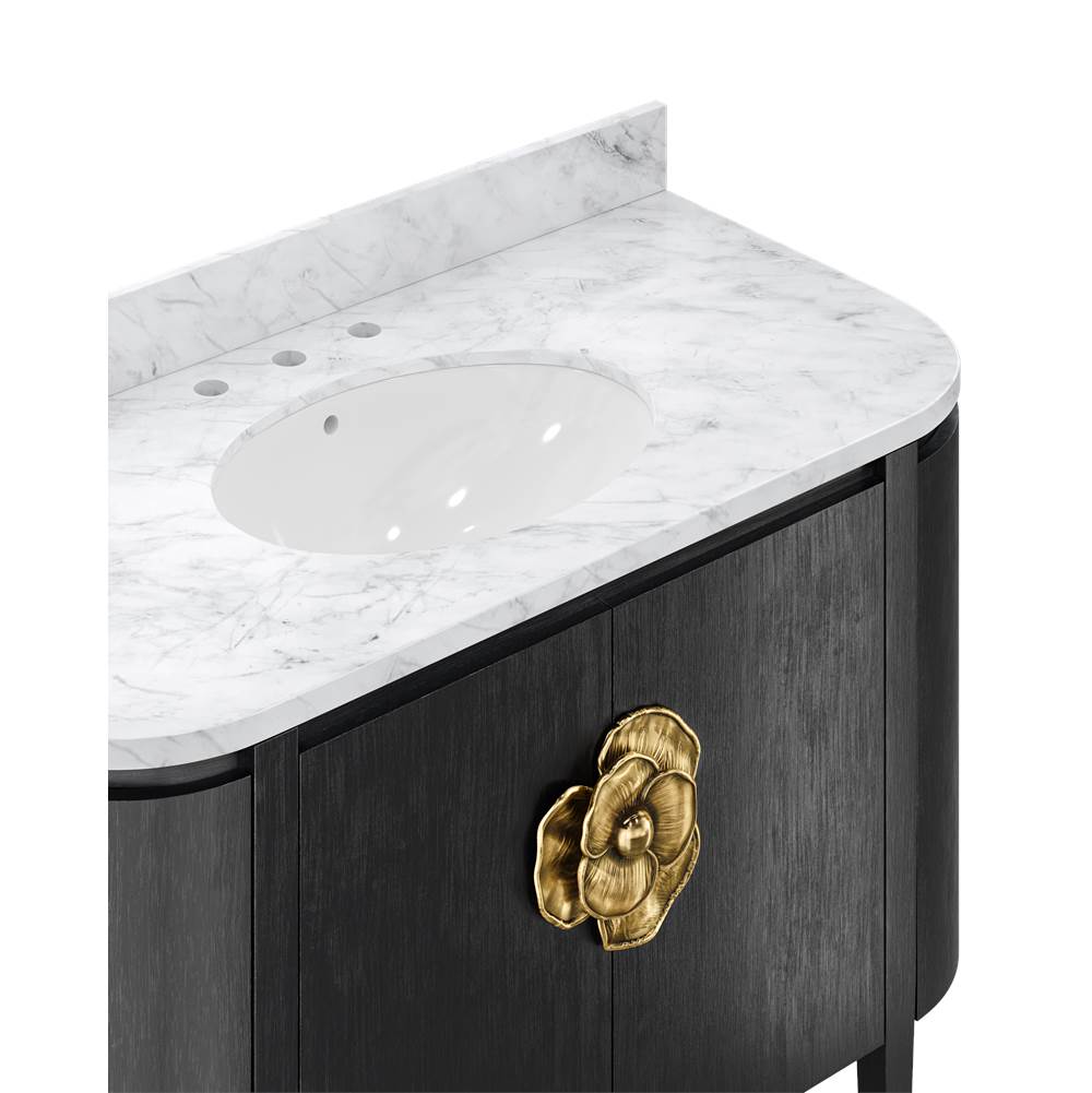 Currey And Company  Briallen 48'' Black Vanity With Oval Undermount Sink