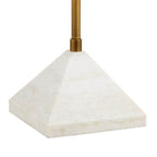 Currey And Company 8000-0134 Antique Brass,White Repertoire Brass Floor Lamp Image 4