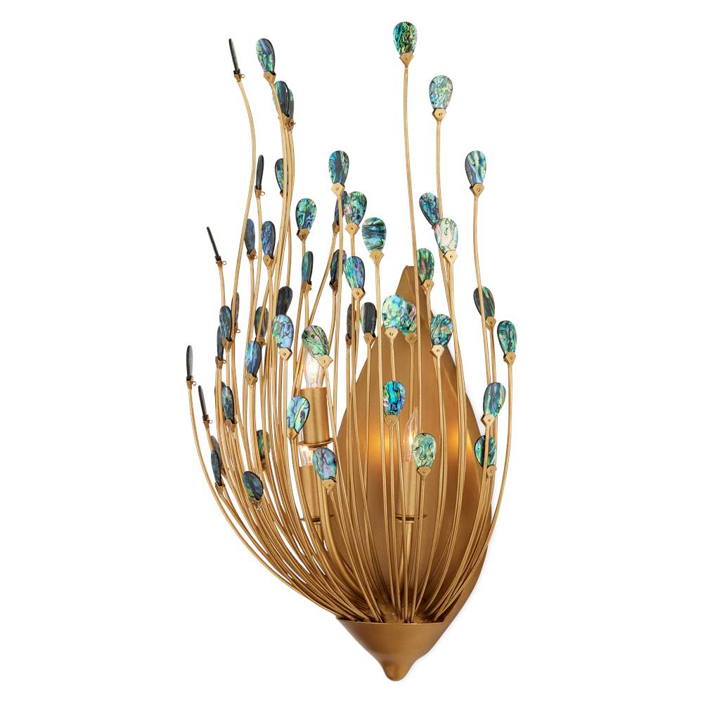 Currey And Company 5000-0247 Contemporary Gold,Natural Delphos Wall Sconce Image 4