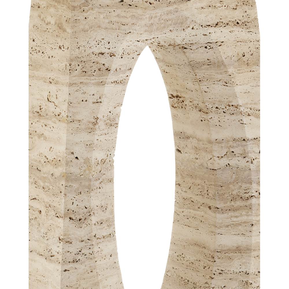 Currey And Company  Demi Travertine Console Table