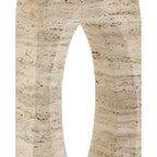 Currey And Company  Demi Travertine Console Table