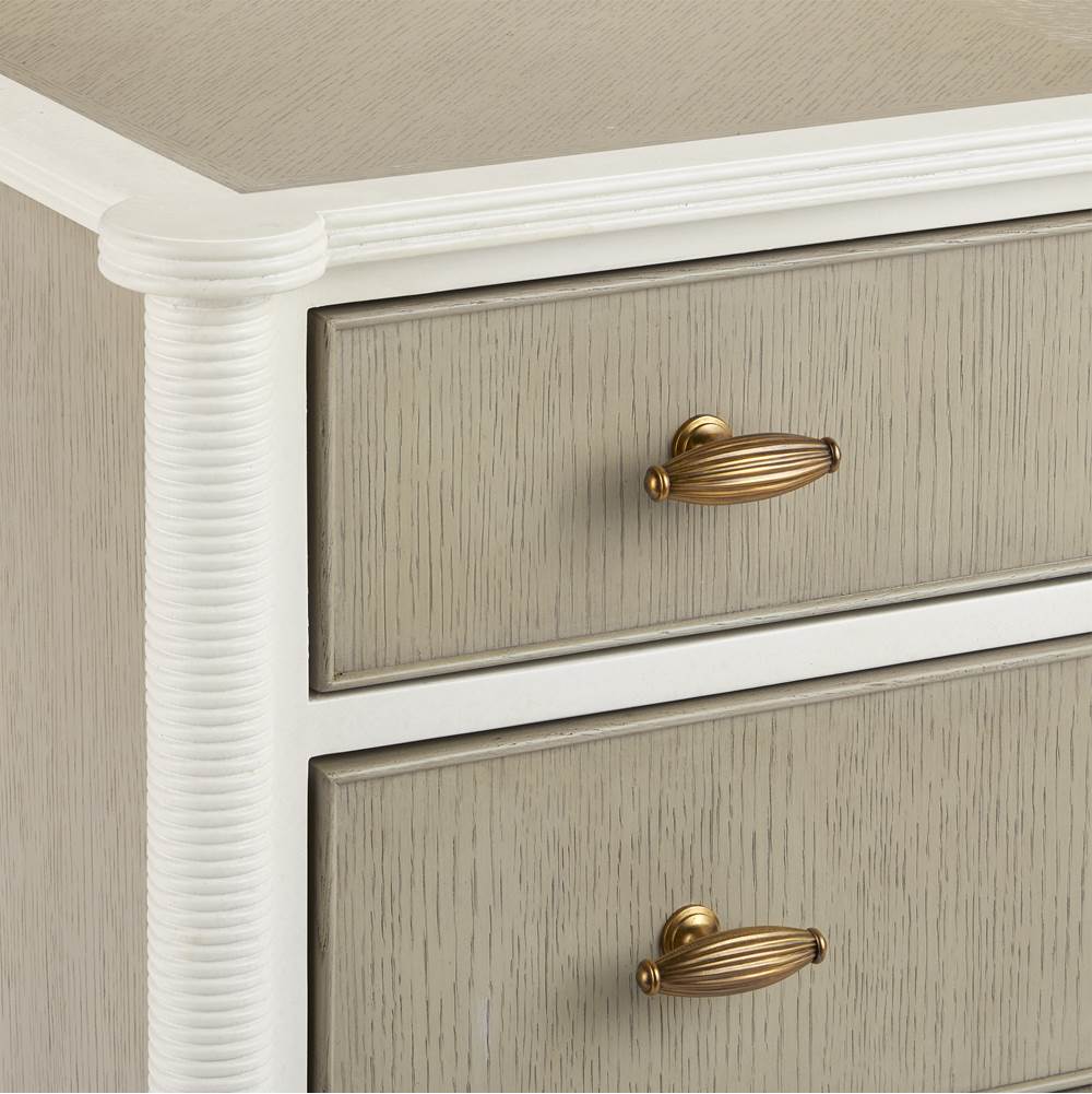 Currey And Company 3000-0264 Off White,Fog,Polished Brass Aster Chest Image 4