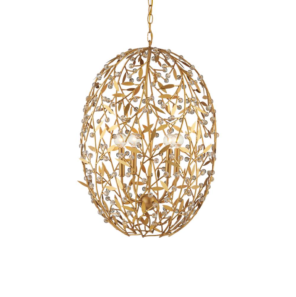 Currey And Company 9000-1290 Gold Secret Garden Gold Chandelier Image 1