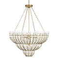 Currey And Company 9000-1099 Brass,White Magnum Opus Large Chandelier Image 1