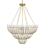 Currey And Company 9000-1099 Brass,White Magnum Opus Large Chandelier Image 1