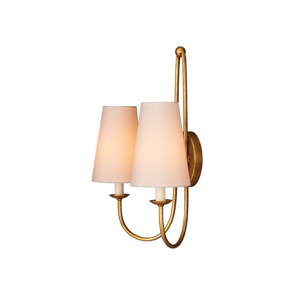 Currey And Company 5000-0318 Antique Gold Leaf Brayden Double-light Wall Sconce Image 3