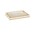 Currey And Company 1200-1021  Casey Mother Of Pearl Tray Set Of 2 Image 1