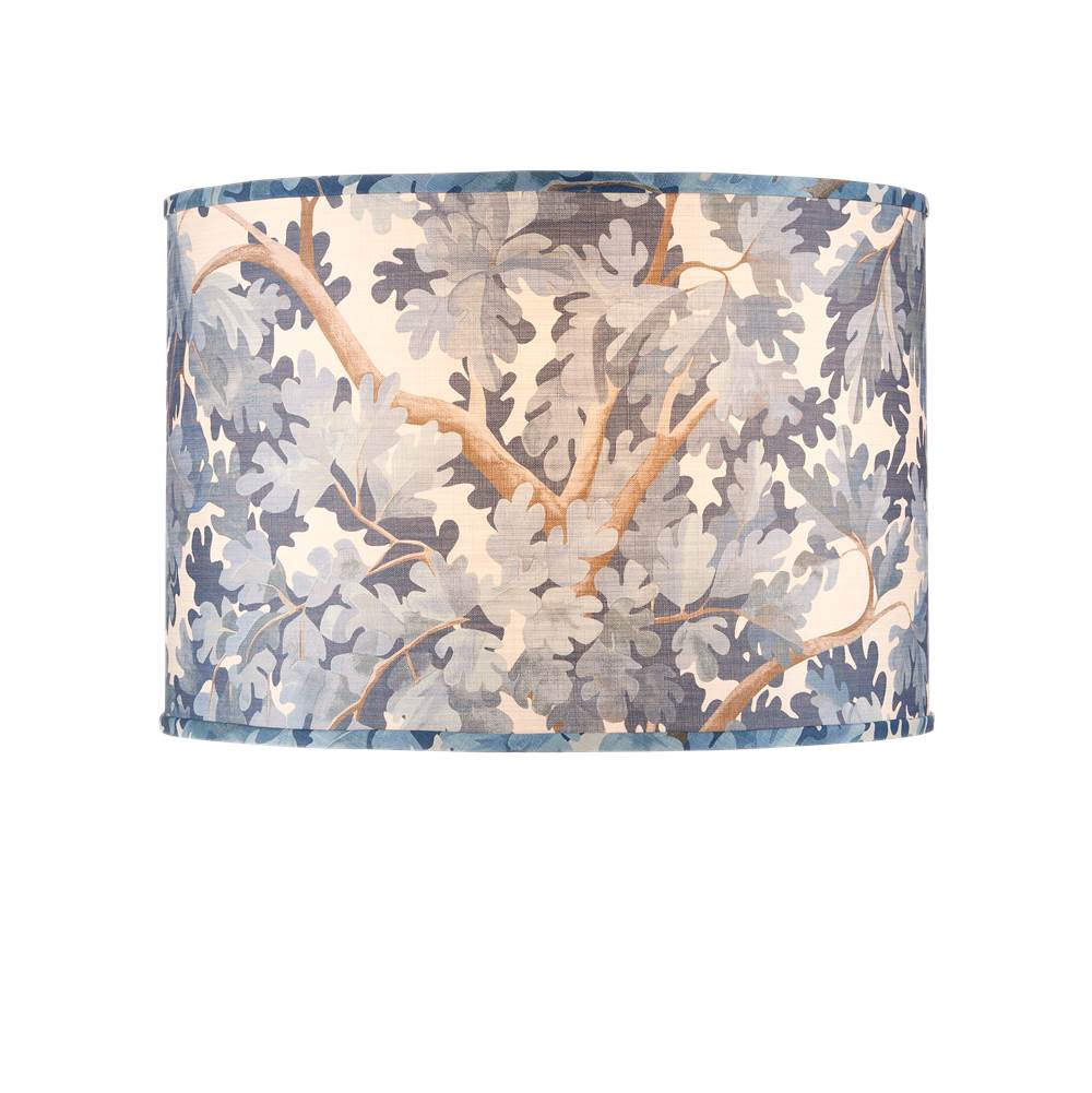 Currey And Company 0900-6011 Blue Woodland Blue Drum Lamp Shade Image 1