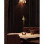 Currey And Company 6700-0007 Brass Traipse Brass Cordless Table Lamp Image 3