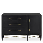 Currey And Company  Verona Black Three-drawer Chest