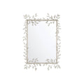 Currey And Company 1000-0162 Silver Forget-me-not Silver Rectangular Mirror Image 1