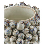 Currey And Company 1200-0965 Ivory,Reactive Blue,Purple Poppy Pod Crown Large Vase Image 5