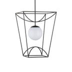 Currey And Company 9500-0012 Black,White Rochefort Medium Lantern Image 2