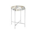 Currey And Company 4000-0242  Freya Floral Jade Marble Accent Table Image 1