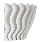Currey And Company 1200-0933 White Ripple White Vase Image 6