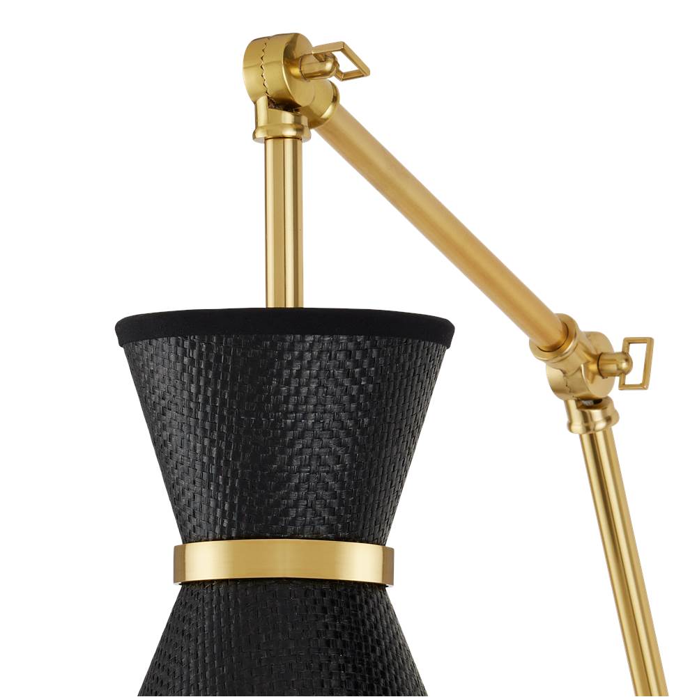 Currey And Company 5000-0237 Polished Brass,Black Avignon Wall Sconce Image 3