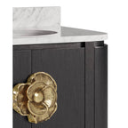 Currey And Company Briallen 36'' Black Vanity With Oval Undermount Sink