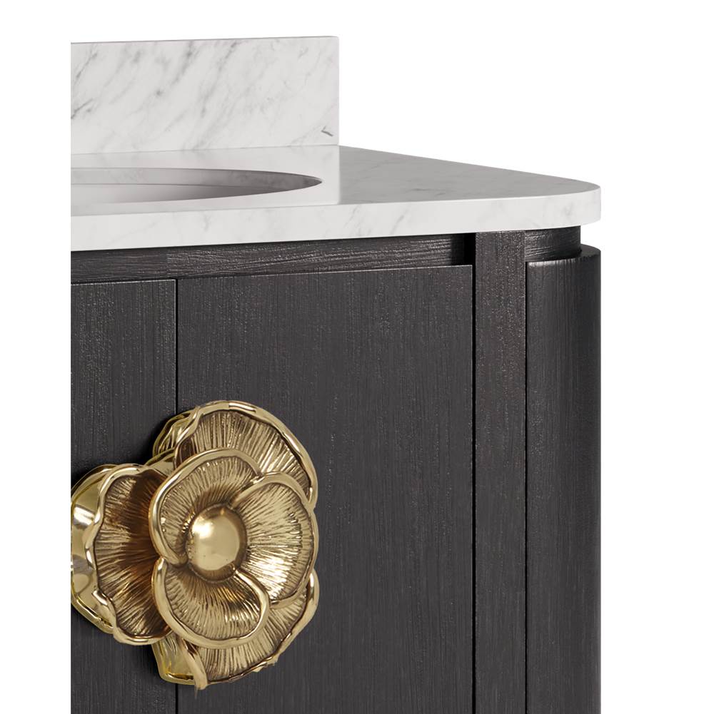 Currey And Company Briallen 36'' Black Vanity With Oval Undermount Sink