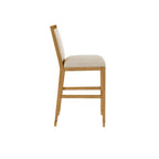 Currey And Company 7000-0912 Sea Sand,Uv Liller Malt,Satin Brass Santos Sea Sand Bar Stool, Liller Malt Image 5