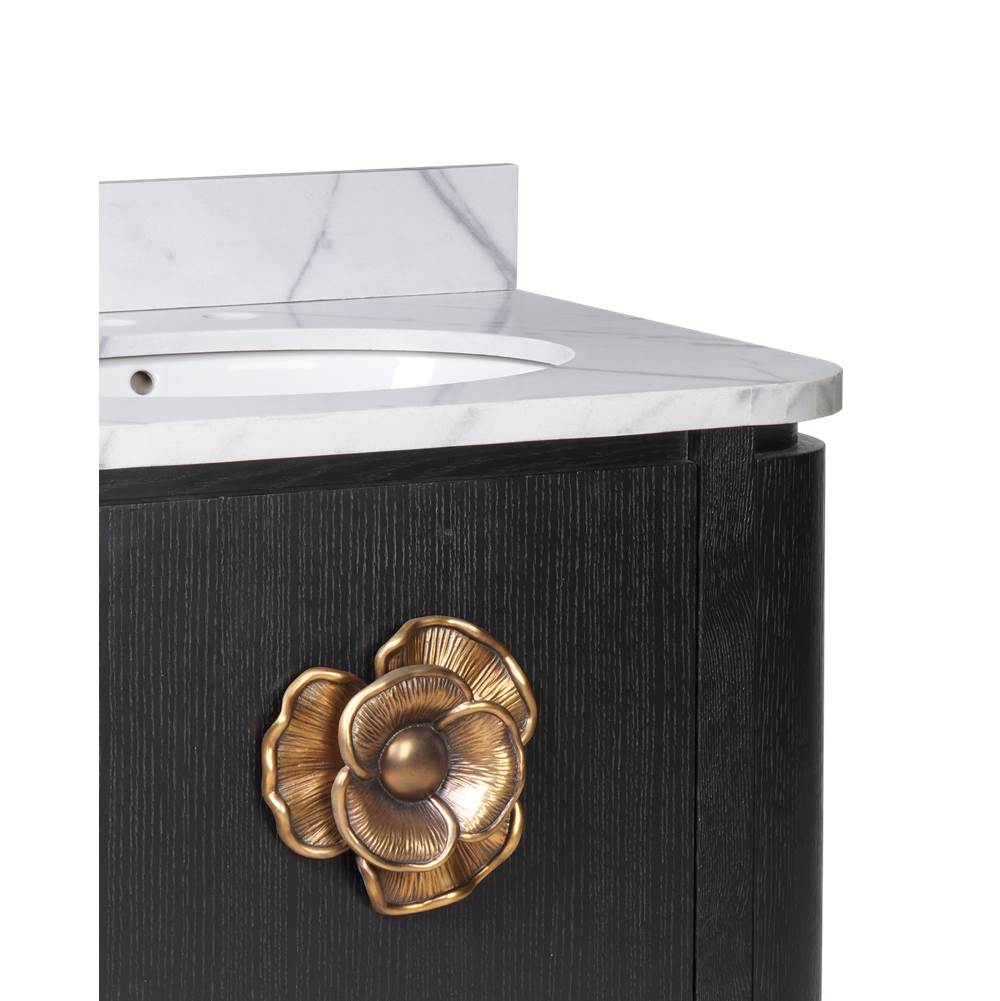 Currey And Company  Briallen 30'' Black Vanity With Oval Undermount Sink
