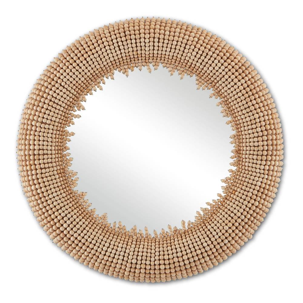Currey And Company 1000-0107 Beige,Mirror Jeanie Round Mirror Image 1