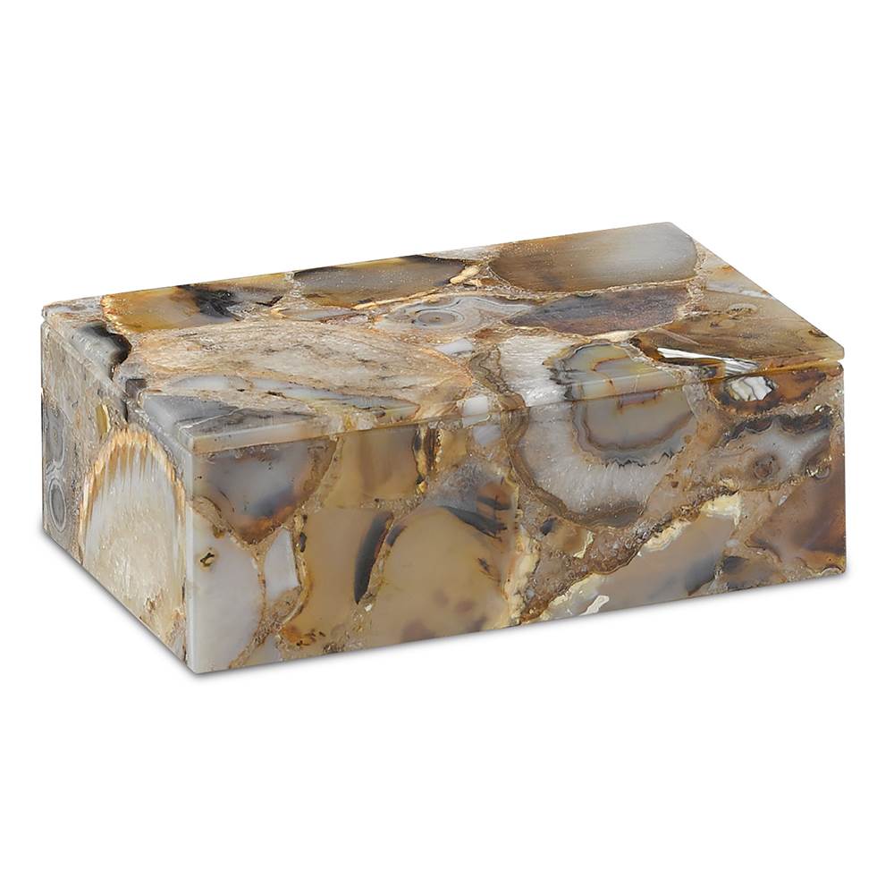 Currey And Company 1200-0173 Black Agate Malaga Small Box Image 1
