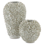 Currey And Company 1200-0297 White,Gold Swirl Large Vase Image 3