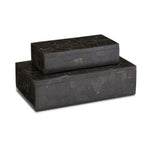 Currey And Company 1200-0452 Black Black Bone Mosaic Box Set Of 2 Image 1