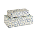 Currey And Company 1200-0453 Blue,White Sky Blue Box Set Of 2 Image 1