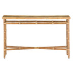 Currey And Company 3000-0174 Natural Rattan,Clear Silang Console Table Image 1