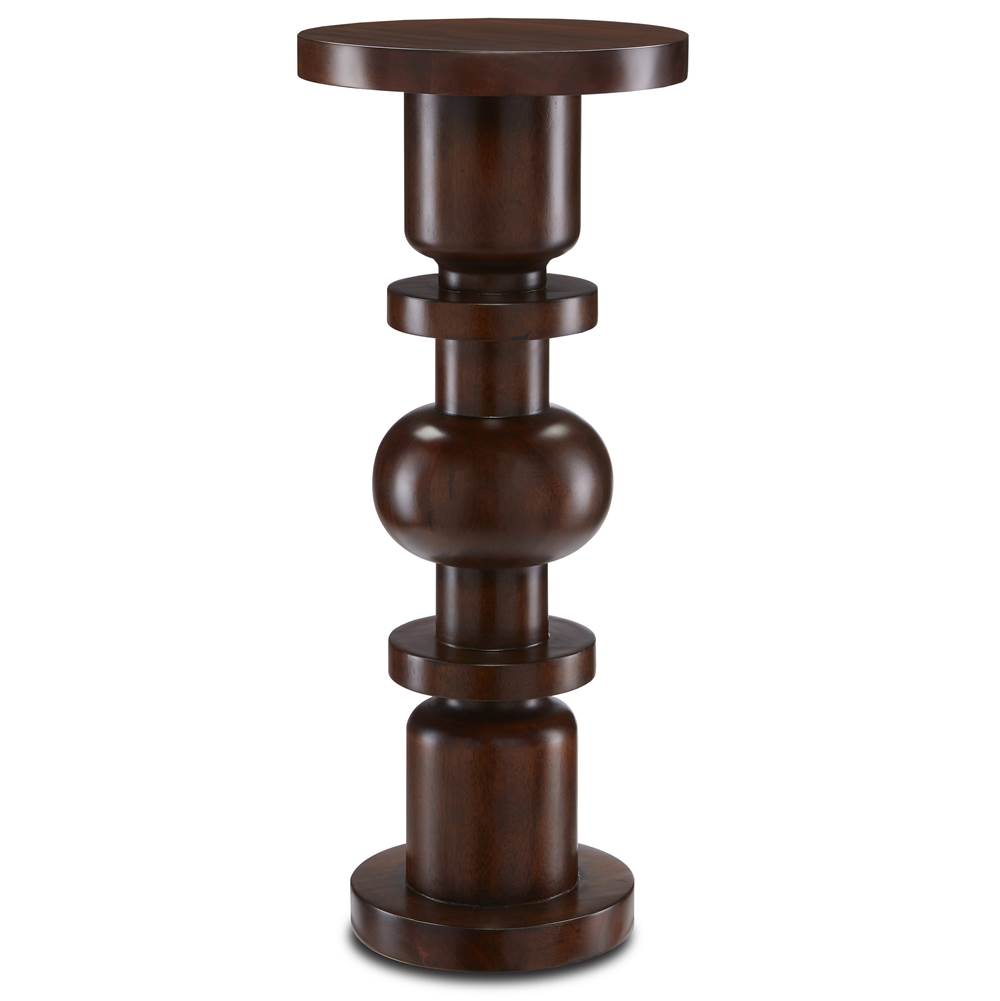 Currey And Company 3000-0187 Dark Walnut Sasha Walnut Drinks Table Image 1