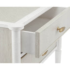 Currey And Company 3000-0191 Off White,Fog,Brass Aster Nightstand Image 4