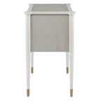 Currey And Company 3000-0191 Off White,Fog,Brass Aster Nightstand Image 3