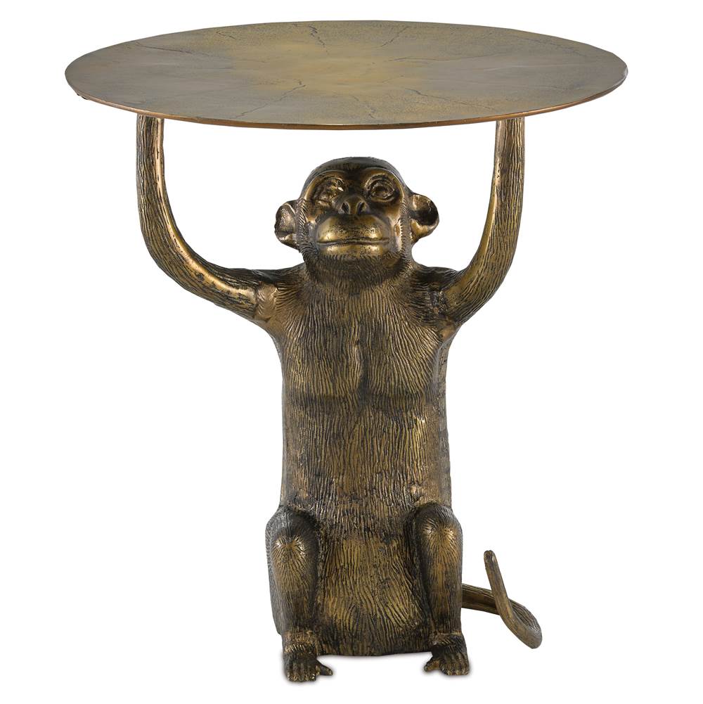 Currey And Company 4000-0118 Antique Gold Abu Accent Table Image 1