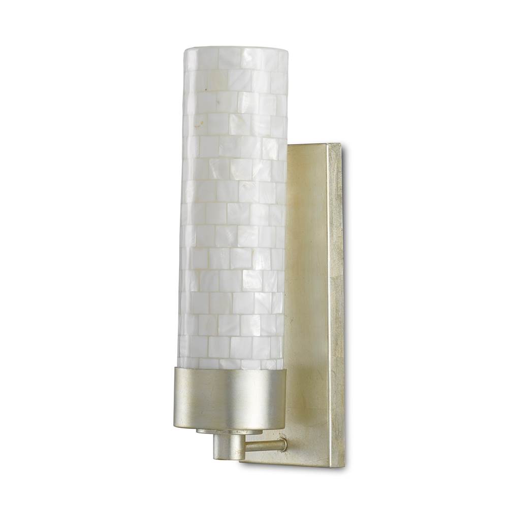 Currey And Company 5000-0158 Pearl,Silver Leaf Abadan Wall Sconce Image 2