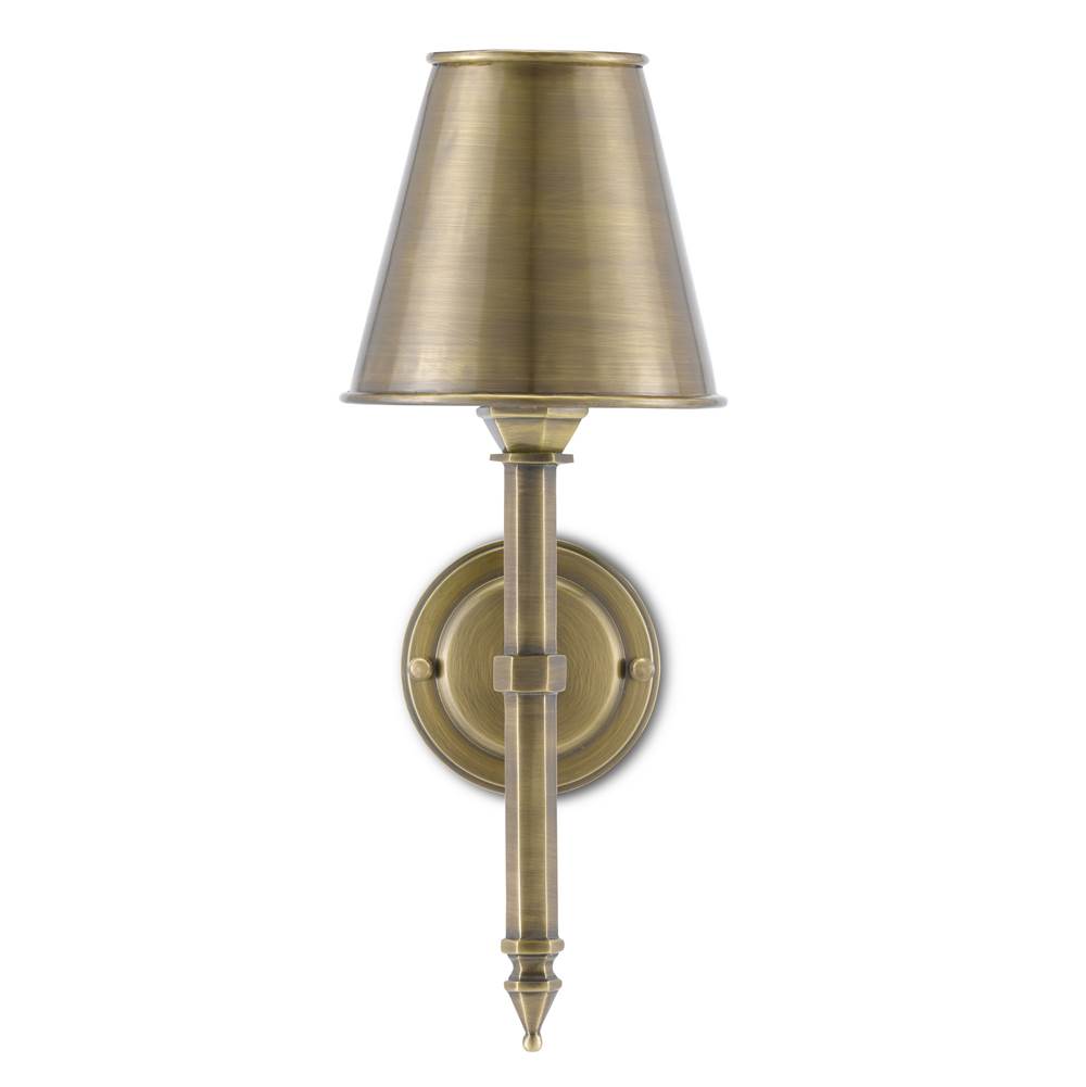 Currey And Company 5000-0174 Light Moroccan Antique Brass Wollaton Wall Sconce Image 1