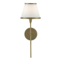 Currey And Company 5800-0001 Antique Brass,Opaque Glass Brimsley Brass Wall Sconce Image 1