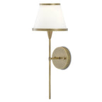 Currey And Company 5800-0001 Antique Brass,Opaque Glass Brimsley Brass Wall Sconce Image 2