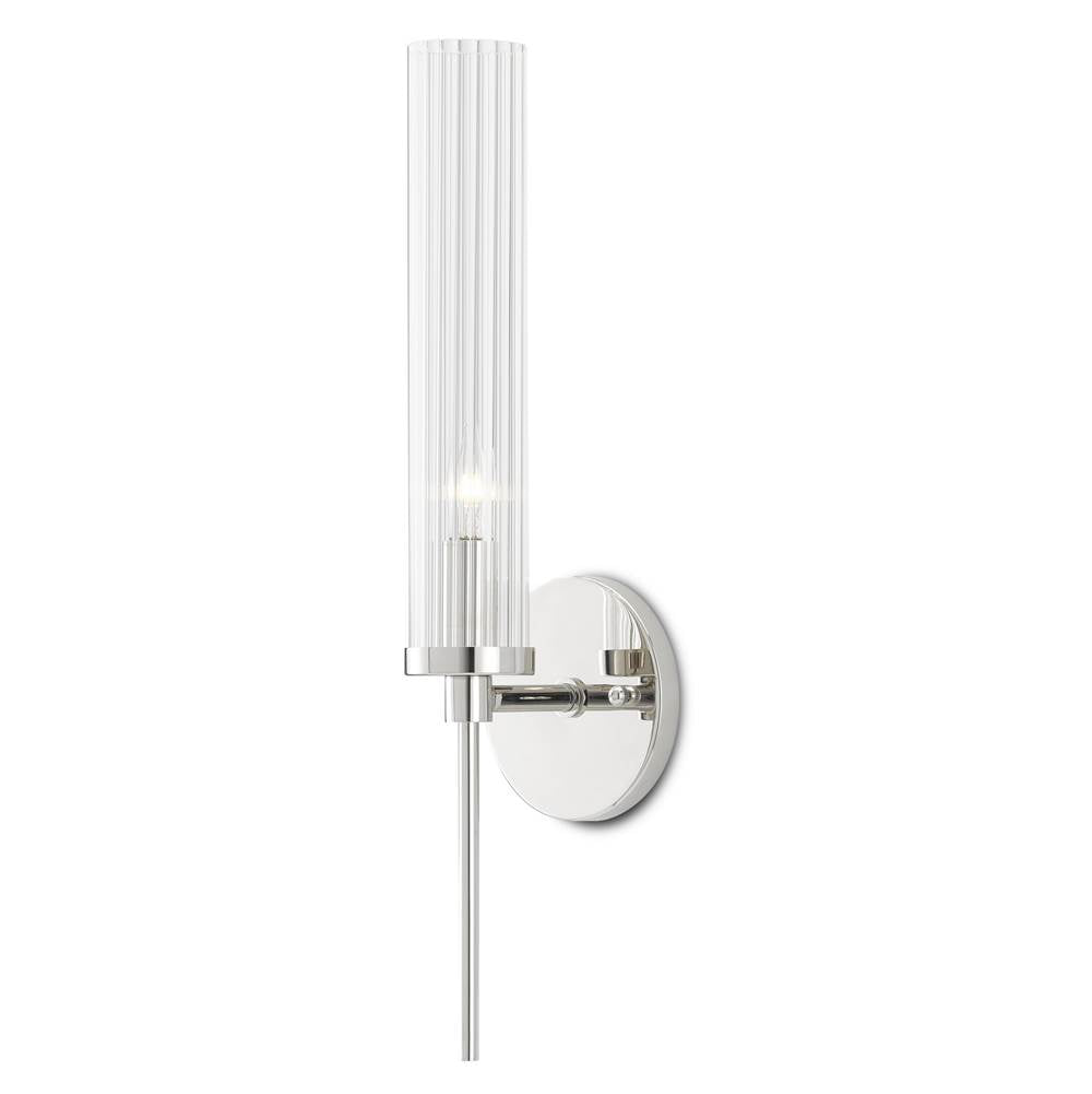 Currey And Company 5800-0005 Polished Nickel,Clear Bellings Nickel Wall Sconce Image 2