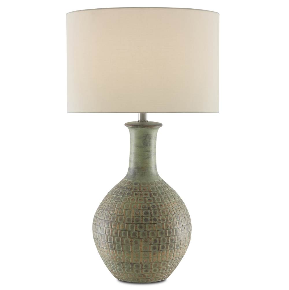 Currey And Company 6000-0611 Dark Moss Green,Gold Loro Table Lamp Image 1
