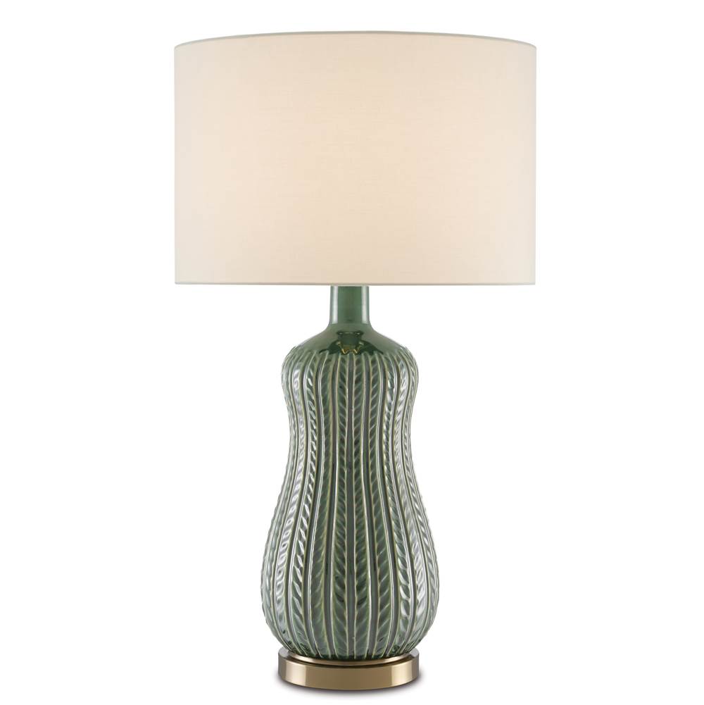 Currey And Company 6000-0673 Green Mamora Green Table Lamp Image 1