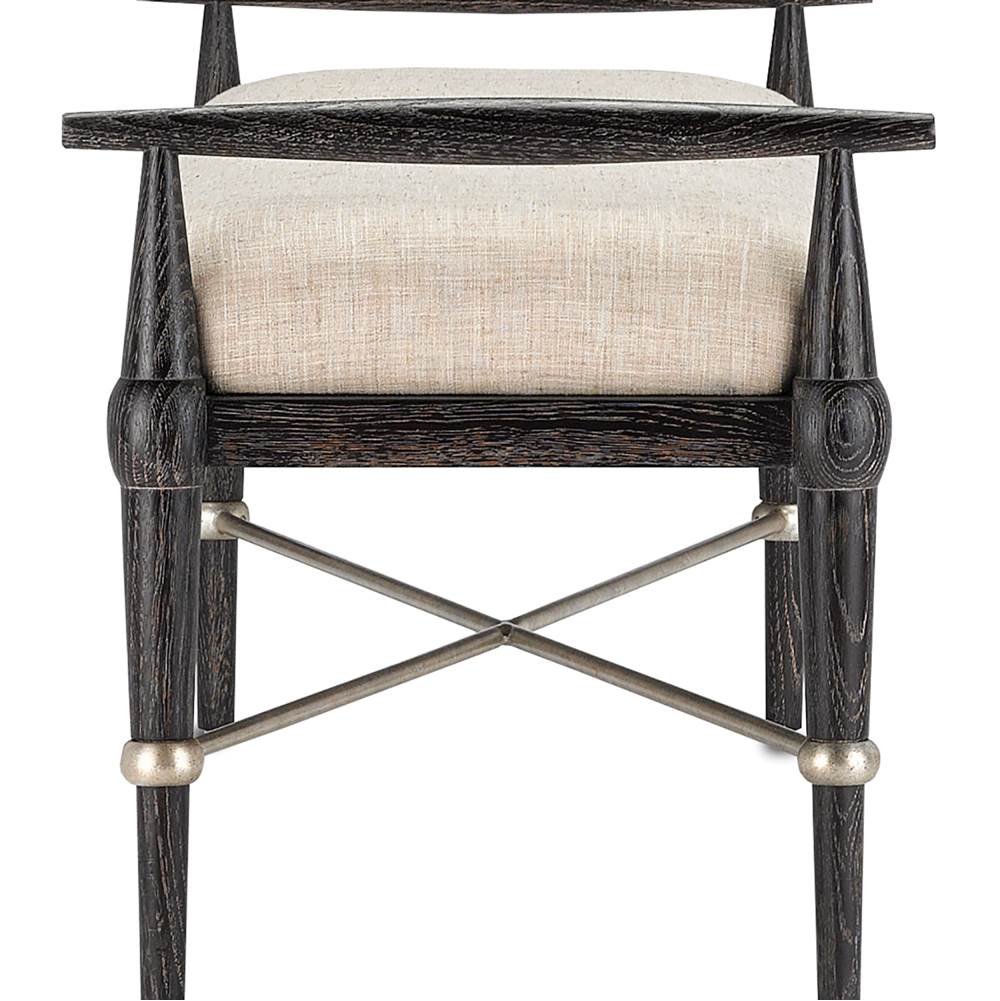 Currey And Company 7000-0052 Ebonized Taupe,Silver Granello Perrin Natural Bench Image 2
