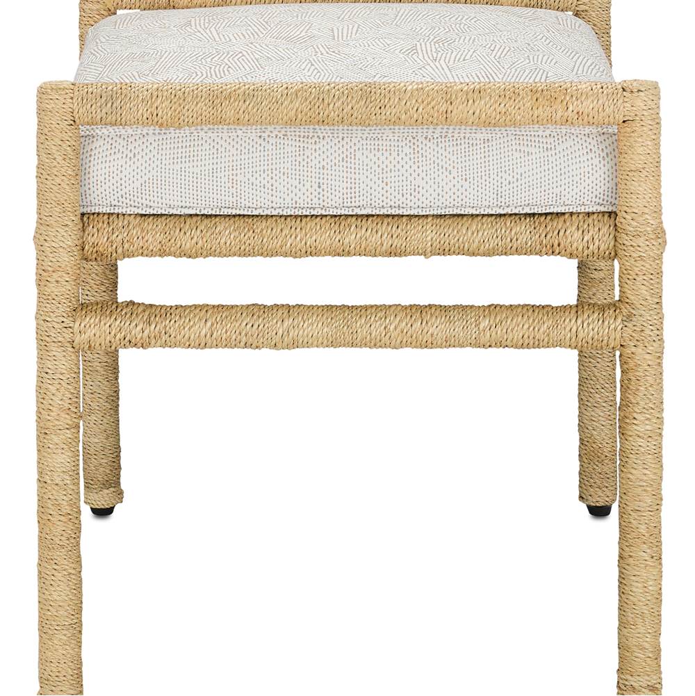Currey And Company 7000-1162 Natural Olisa Pearl Ottoman Image 2
