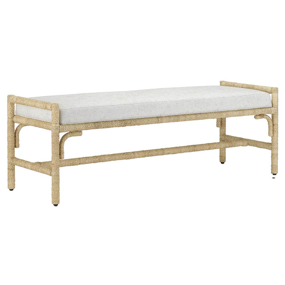 Currey And Company 7000-1172 Natural Olisa Pearl Bench Image 1