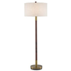 Currey And Company 8000-0081 Gray Salt,Antique Brass Bravo Floor Lamp Image 1