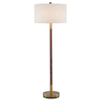 Currey And Company 8000-0081 Gray Salt,Antique Brass Bravo Floor Lamp Image 2