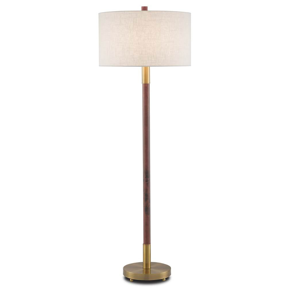Currey And Company 8000-0081 Gray Salt,Antique Brass Bravo Floor Lamp Image 2